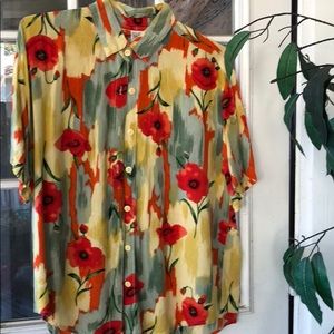 Floral “Nash” Button Down Short Sleeve